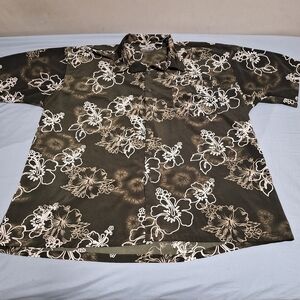 Pineapple Connection men's short sleeve button-down shirt Size 2XB